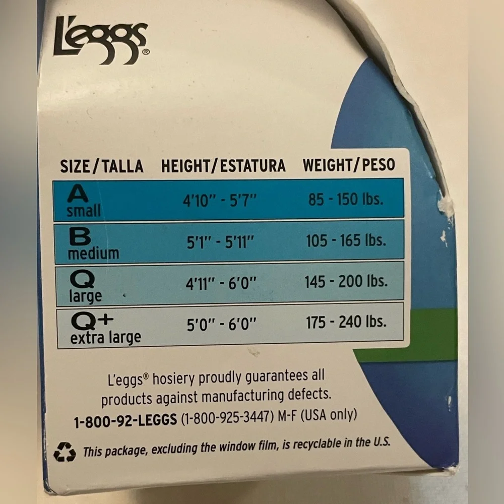 Leggs experience comfort